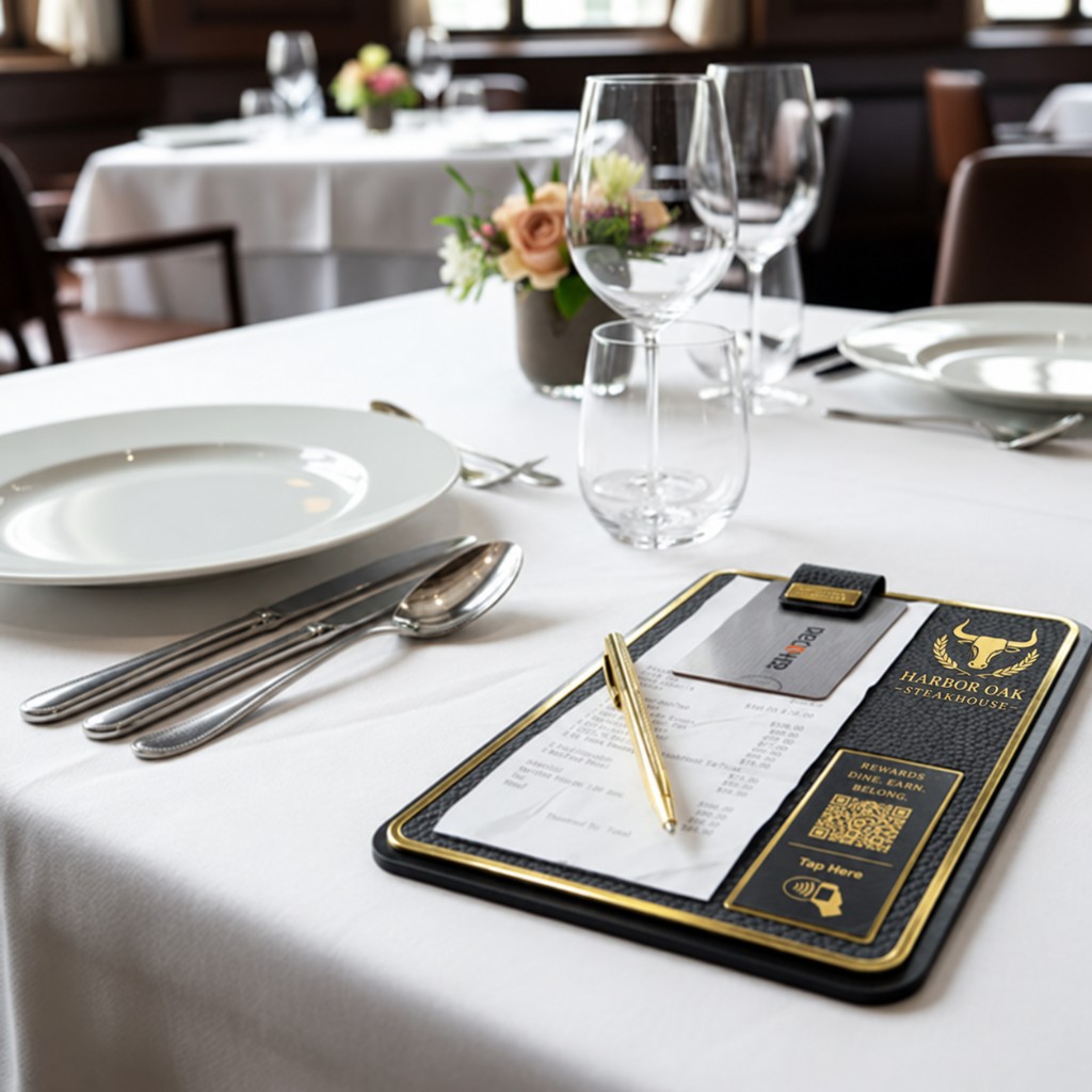 Smart Check Luxe on a restaurant table